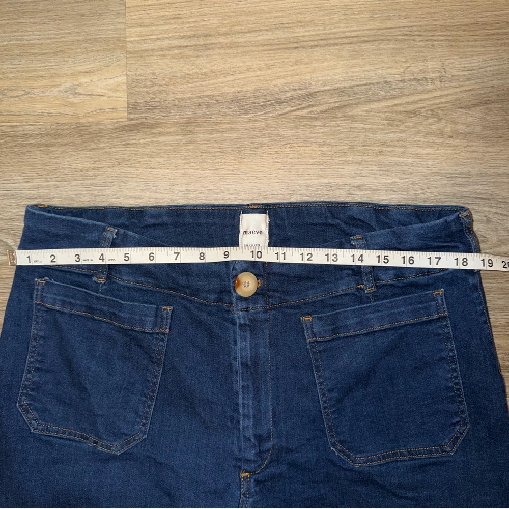 MAEVE The Colette Crop High-rise Wide-leg Jeans Dark Wash Women’s Size 16W - Picture 4 of 6